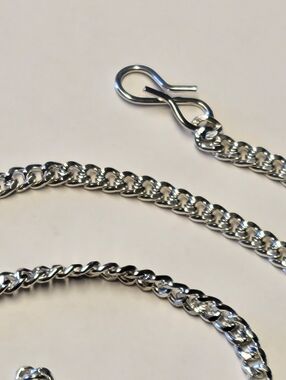 19" Cuban Curb Chain Necklace Silver Plated - New - 3mm Thick W/ S HOOK clasp